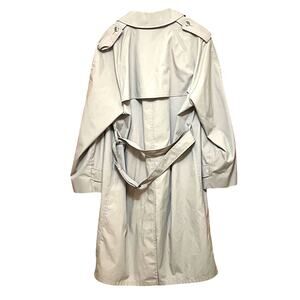 Classic Tan Belted Trench Coat. L